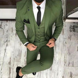 Joior Latest Coat Pant Designs Green Men Suit Slim Fit 3 Piece Tuxedo Groom Style Suits Custom Prom Party Blazer Terno