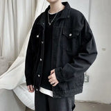 Denim Short Jacket Men Jeans Jacket Coats Casual Windbreaker Pockets Overalls Bomber Streetwear Man Clothing Outwear