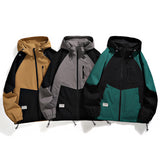 fall fashion Jacket Men's Spring and Autumn Hooded Loose Workwear Mountain