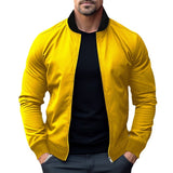 Autumn and Winter Top Men's Stand Collar Zipper Casual Long-Sleeved Men's Sweater Jacket