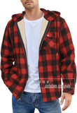 fall outfits men Men's Flannel Jacket New Long Sleeve Hooded Fleece-lined Warm Casual Men's Jacket