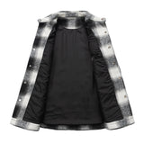 drip outfit men Chanel Style Lapel Plaid Warm Cotton-Padded Coat Men's Winter High-Grade Couple Casual Woolen Shirt Coat