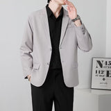 suit Korean Style High-Grade Suit Jacket Boys Spring and Autumn Maillard Wear Suit Zhongshan Suit