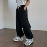 sweatpants outfit men Sweatpants Men's Spring Korean-Style Loose Trendy All-Match Cotton Wide-Leg Casual Pants Ankle-Tied Sports Pants