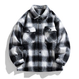 drip outfit men Chanel Style Lapel Plaid Warm Cotton-Padded Coat Men's Winter High-Grade Couple Casual Woolen Shirt Coat