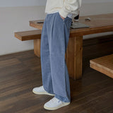 winter outfits men Retro Corduroy Casual Pants Men's Autumn New Korean Style Trendy Loose Straight Wide-Leg Pants