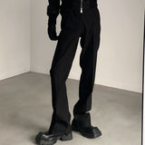 Joior suit Niche High Street Vibe Style Split Micro Horn Suit Pants Men's Draping High Sense Accumulation Mop Pants