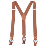 fisherman costume Genuine Leather Suspenders Unisex Strap Clip British Style Young and Middle-Aged Strap Button Clip Dual-Use Strap Clip