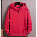 Fleece-lined Thick Loose Hooded Zipper Coat Men's and Women's Simple Trendy Couple Bottoming Shirt