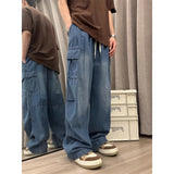 summer outfits men Jinbukang Japanese Cityboy Denim Pants Men's Spring and Autumn plus Size Overalls Ins Trendy High Street Ruan Handsome Loose