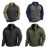 Joior Outdoor Sports Double-Sided Fleece Sweater Men's Spring and Autumn Pullover Stand Collar Sweater Polar Fleece Jacket Warm Top