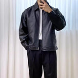 suit Pu Leather Jacket Men's Autumn New Trendy Korean Style Leather Casual Baseball Uniform Motorcycle Jacket