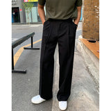 men’s outfits Draping Suit Pants Men's Summer Korean Style Trendy Casual Pants Straight Loose Suit Long Pants