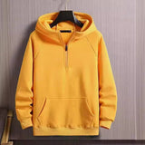 Fleece-lined Thick Loose Hooded Zipper Coat Men's and Women's Simple Trendy Couple Bottoming Shirt