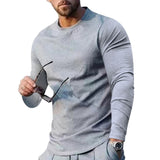 Men's Suit Spring and Autumn Loose round Neck Long Sleeve T Pants Two-Piece Casual Men's Sportswear