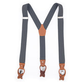 fisherman costume Genuine Leather Suspenders Unisex Strap Clip British Style Young and Middle-Aged Strap Button Clip Dual-Use Strap Clip