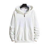 Fleece-lined Thick Loose Hooded Zipper Coat Men's and Women's Simple Trendy Couple Bottoming Shirt