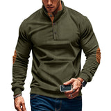 Autumn and Winter Men's Corduroy Casual Stand Collar Long Sleeve Pocket Sweater Men