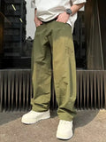 streetwear men outfits 2024 New Loose Casual Pants Men's Korean-Style Fashionable All-Matching Pants Summer Thin Drop-down Wide-Leg Mop Pants