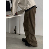 winter outfits men Japanese Retro Loose American Overalls Men's Spring and Autumn Profile Straight Umbrella Casual Long Pants