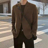 suit Korean Style High-Grade Suit Jacket Boys Spring and Autumn Maillard Wear Suit Zhongshan Suit