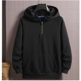 Fleece-lined Thick Loose Hooded Zipper Coat Men's and Women's Simple Trendy Couple Bottoming Shirt