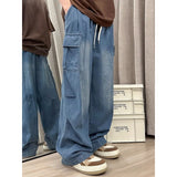 Joior summer outfits men Jinbukang Japanese Cityboy Denim Pants Men's Spring and Autumn plus Size Overalls Ins Trendy High Street Ruan Handsome Loose