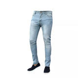 2000s fashion High Quality Men's Stretch Small Straight Jeans Eaby Classic