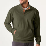 Autumn and Winter Men's Outdoor Jacket Corduroy Stand Collar Long Sleeve with Pocket Sweater Men