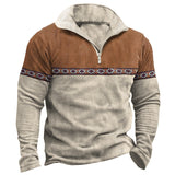 90s fashion men Men's Aztec Spring and Autumn Sweatshirt Hot Selling Outdoor Sports Leisure Loose Sweatshirt