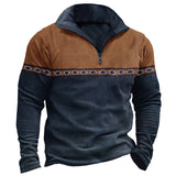 90s fashion men Men's Aztec Spring and Autumn Sweatshirt Hot Selling Outdoor Sports Leisure Loose Sweatshirt