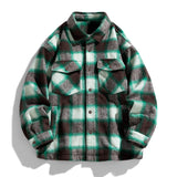 drip outfit men Chanel Style Lapel Plaid Warm Cotton-Padded Coat Men's Winter High-Grade Couple Casual Woolen Shirt Coat