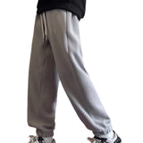 sweatpants outfit men Polar Fleece Spring and Autumn Casual Sweatpants Men's Trendy Sports Loose Warm Thick Heavy Winter Ankle-Tied Long Pants