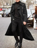 Men's Mid-Length Trench Coat Men's Long Coat