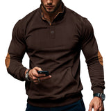 Autumn and Winter Men's Corduroy Casual Stand Collar Long Sleeve Pocket Sweater Men