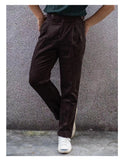 classy outfits men New Autumn and Winter American Retro Men's Corduroy Casual Pants Thick High Waist Cotton Straight