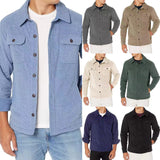 New Men's Long-Sleeved Button Cardigan Multi-Pocket Stand Collar Workwear Jacket Casual Fashion Men's Coat