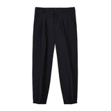 Joior mens outfit inspiration Autumn and Winter New Men's Korean-Style Pleated Draping Suit Pants Youth Business Loose Ankle-Tied Casual Pants Fashion