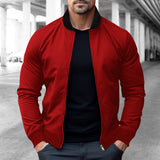 Autumn and Winter Top Men's Stand Collar Zipper Casual Long-Sleeved Men's Sweater Jacket