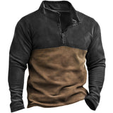 90s fashion men Half Zipper Long-Sleeved Sweater for Men 2024 New Trendy High Quality Simple Loose Top