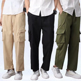 Joior mens clothing styles casual Pants plus Size Multi-Pocket Overalls High Street Fashion Brand Casual Pants Overalls Pants Spring Men's Loose Casual Pants