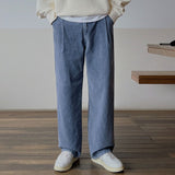 winter outfits men Retro Corduroy Casual Pants Men's Autumn New Korean Style Trendy Loose Straight Wide-Leg Pants