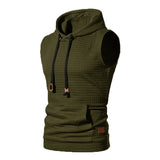 Joior New Fashion Zipper Cardigan Sweater Mens Sleeveless Hooded Vest Jacket Plus Size S-4XL Streetwear Vest Hoodies