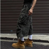 Joior Camouflage Work Men Shorts 2024 Cargo Darkwear Pocket Design Casual New Fashion Male Wide Leg Trousers