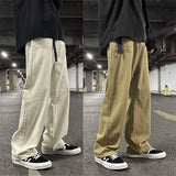 Joior Men's Casual Pants Fashion Jogger pants Loose Straight Wide Leg Pants Vintage Cargo Pants Solid color Men's pants