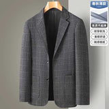 Joior New Men's Blazer Fashion Middle-aged Business Casual Professional Wear Casual Loose British Style Sub-trend Four Seasons Suit