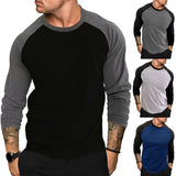 Casual Fashion Streetwear Long Sleeve T-shirt Men Woman Fitness Raglan Sleeves Tee Shirt Male Tops Spring Autumn Clothing