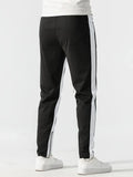 Joior Men Sweatshirts Jogging Pants Men Casual Pants Men Stylish Color Block Zip Pockets Drawstring Sports Skinny Pants Trousers Pants