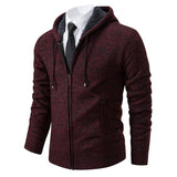 Joior Autumn And Winter New Jersey Men's Casual Sports Coat Solid Color Stand Collar Wweater Grab Fleece Warm Zipper Cardigan