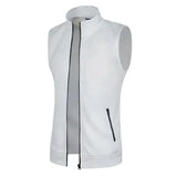 Joior Autumn Mens Zipper Sleeveless Coats Outdoor Turtleneck Sweaters Breathable Solid Color Streetwear Jacket Vest Men Athletic Tops